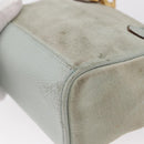 GUCCI Shoulder Bag Suede 2way Light Blue Gold 007 1793 0238 Auth ep11879-16