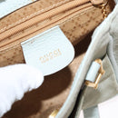 GUCCI Shoulder Bag Suede 2way Light Blue Gold 007 1793 0238 Auth ep11879-17