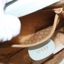 GUCCI Shoulder Bag Suede 2way Light Blue Gold 007 1793 0238 Auth ep11879-11