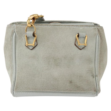 GUCCI Shoulder Bag Suede 2way Light Blue Gold 007 1793 0238 Auth ep11879 - 0