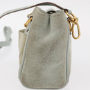 GUCCI Shoulder Bag Suede 2way Light Blue Gold 007 1793 0238 Auth ep11879-3