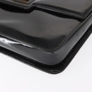 GUCCI Shoulder Bag Enamel Black Gold 004 33 0280 Auth ep11880-14