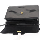 GUCCI Shoulder Bag Enamel Black Gold 004 33 0280 Auth ep11880-10