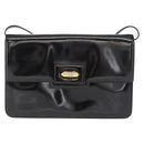 GUCCI Shoulder Bag Enamel Black Gold 004 33 0280 Auth ep11880-13