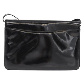 GUCCI Shoulder Bag Enamel Black Gold 004 33 0280 Auth ep11880 - 0