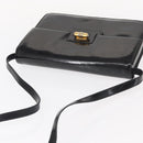 GUCCI Shoulder Bag Enamel Black Gold 004 33 0280 Auth ep11880-6