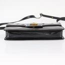 GUCCI Shoulder Bag Enamel Black Gold 004 33 0280 Auth ep11880-5