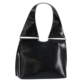 GUCCI Shoulder Bag Enamel Black Silver 001 3115 Auth ep11884