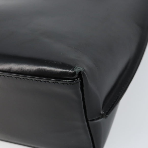 GUCCI Shoulder Bag Enamel Black Silver 001 3115 Auth ep11884