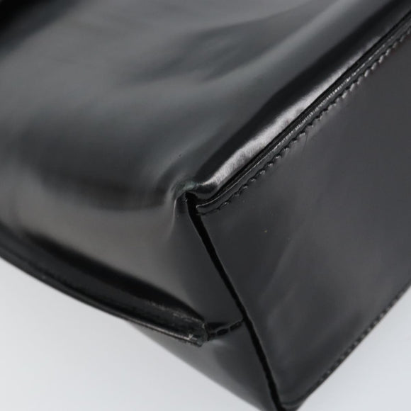 GUCCI Shoulder Bag Enamel Black Silver 001 3115 Auth ep11884