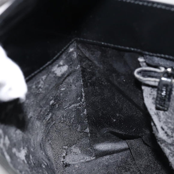 GUCCI Shoulder Bag Enamel Black Silver 001 3115 Auth ep11884