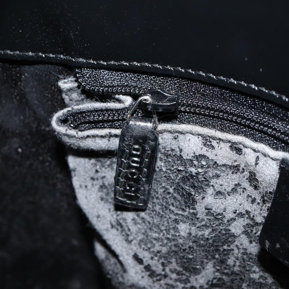 GUCCI Shoulder Bag Enamel Black Silver 001 3115 Auth ep11884