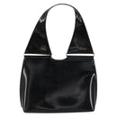 GUCCI Shoulder Bag Enamel Black Silver 001 3115 Auth ep11884-2