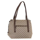 GUCCI GG Canvas Tote Bag Beige Silver 019 0493 Auth ep11885-1
