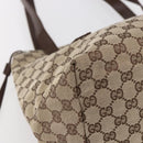 GUCCI GG Canvas Tote Bag Beige Silver 019 0493 Auth ep11885-14