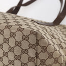 GUCCI GG Canvas Tote Bag Beige Silver 019 0493 Auth ep11885-15