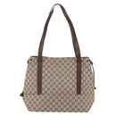 GUCCI GG Canvas Tote Bag Beige Silver 019 0493 Auth ep11885-2