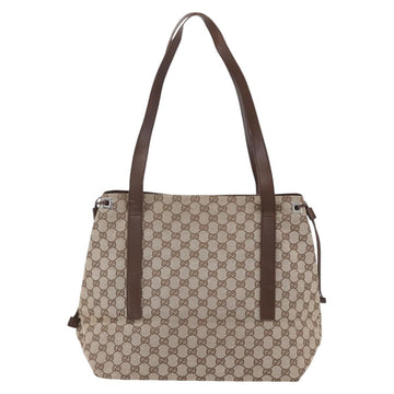 GUCCI GG Canvas Tote Bag Beige Silver 019 0493 Auth ep11885 - 0