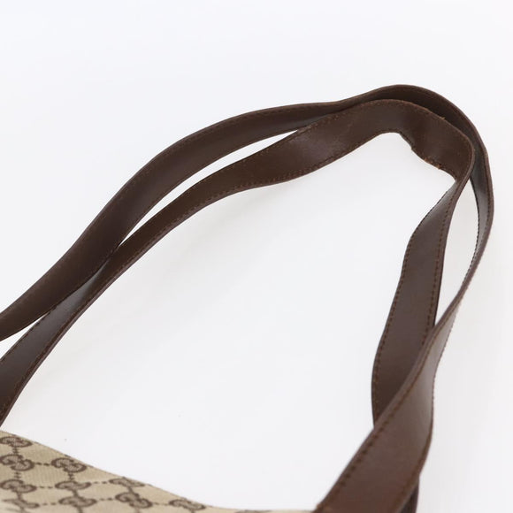 GUCCI GG Canvas Tote Bag Beige Silver 019 0493 Auth ep11885