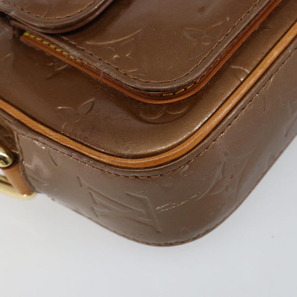 LOUIS VUITTON Monogram Vernis Christy MM Bag Bronze M91109 LV Auth ep11886