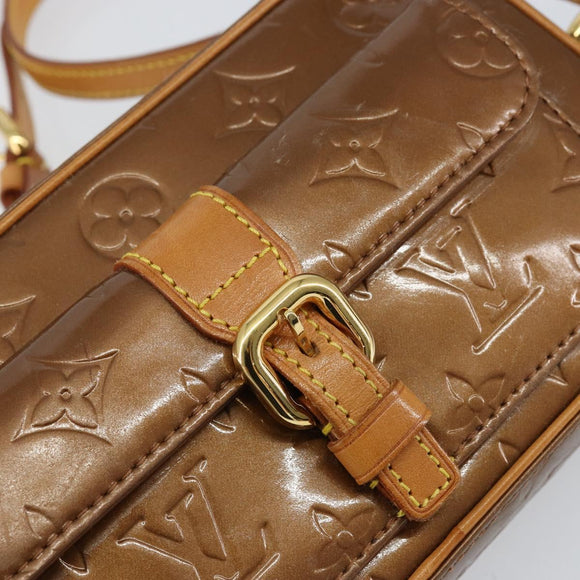 LOUIS VUITTON Monogram Vernis Christy MM Bag Bronze M91109 LV Auth ep11886