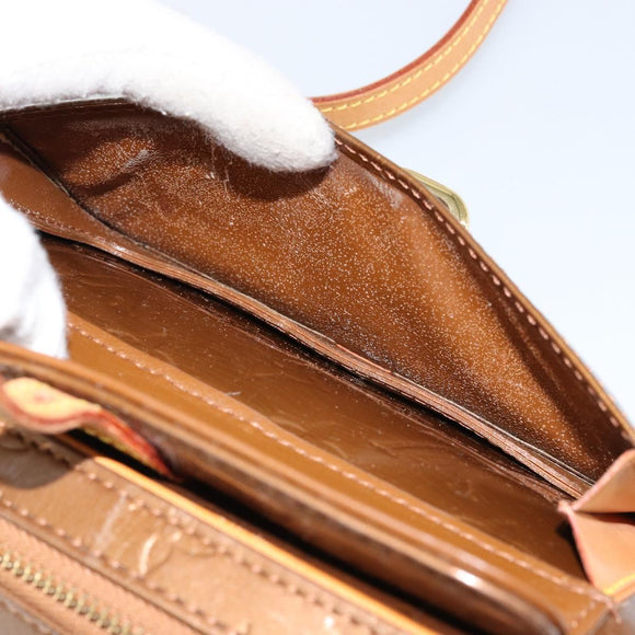 LOUIS VUITTON Monogram Vernis Christy MM Bag Bronze M91109 LV Auth ep11886