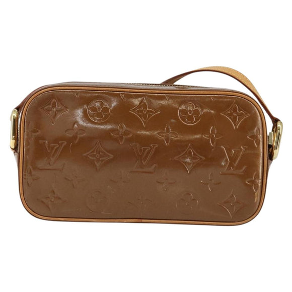 LOUIS VUITTON Monogram Vernis Christy MM Bag Bronze M91109 LV Auth ep11886