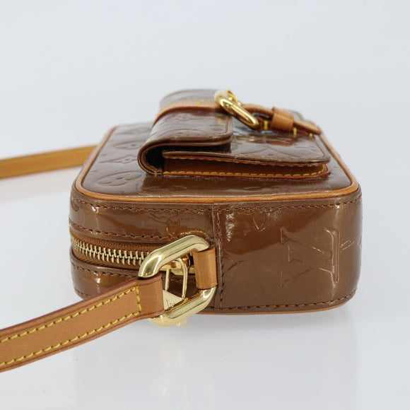 LOUIS VUITTON Monogram Vernis Christy MM Bag Bronze M91109 LV Auth ep11886