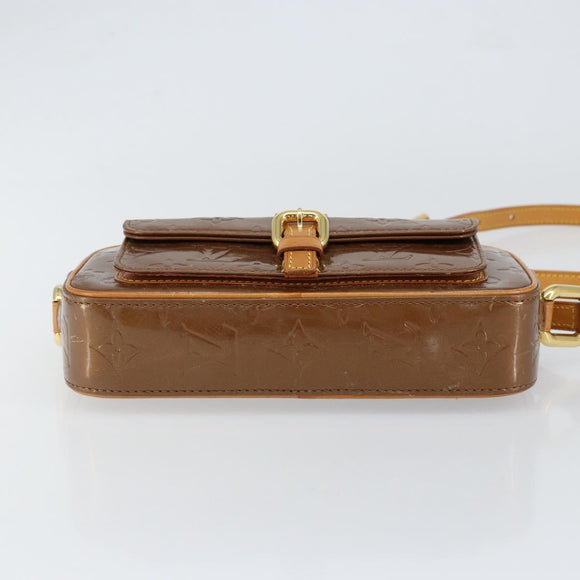 LOUIS VUITTON Monogram Vernis Christy MM Bag Bronze M91109 LV Auth ep11886