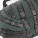 PRADA Hand Bag Leather Gray Silver Auth ep11888-14