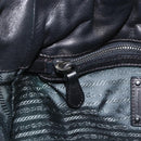 PRADA Hand Bag Leather Gray Silver Auth ep11888-19