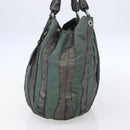 PRADA Hand Bag Leather Gray Silver Auth ep11888-4