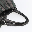 PRADA Hand Bag Leather Gray Silver Auth ep11888-7