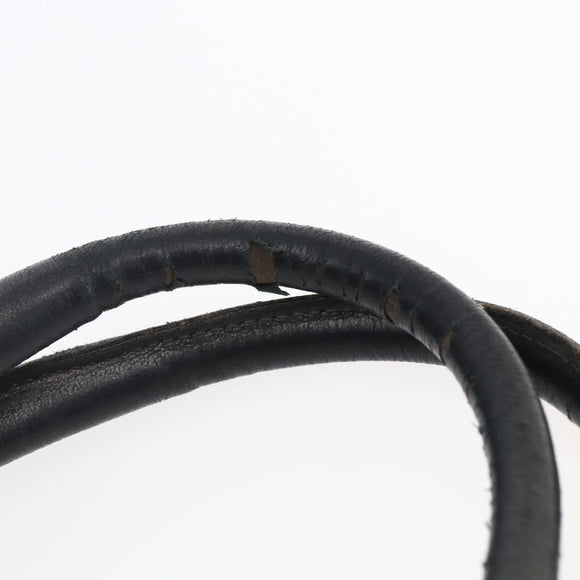 PRADA Hand Bag Leather Gray Silver Auth ep11888