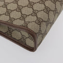 GUCCI GG Supreme Clutch Bag PVC Beige Gold 0141666063 Auth ep11893-15