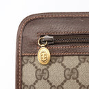 GUCCI GG Supreme Clutch Bag PVC Beige Gold 0141666063 Auth ep11893-8