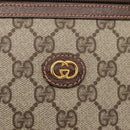 GUCCI GG Supreme Clutch Bag PVC Beige Gold 0141666063 Auth ep11893-17