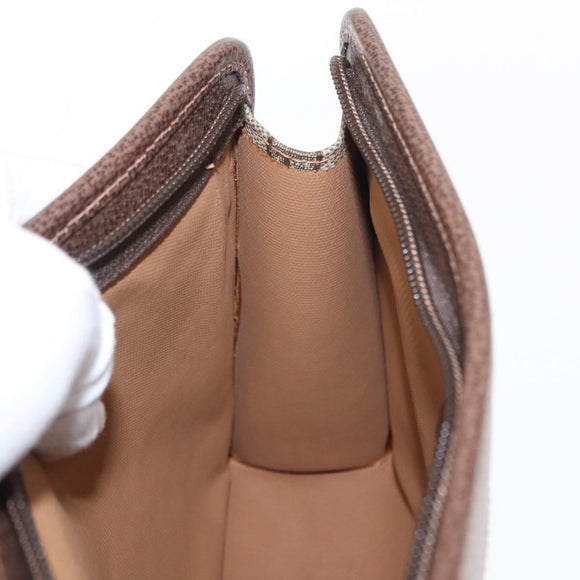 GUCCI GG Supreme Clutch Bag PVC Beige Gold 0141666063 Auth ep11893