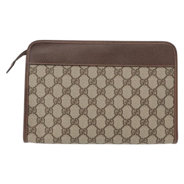 GUCCI GG Supreme Clutch Bag PVC Beige Gold 0141666063 Auth ep11893 - 0