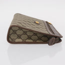 GUCCI GG Supreme Clutch Bag PVC Beige Gold 0141666063 Auth ep11893-3