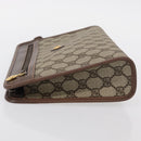 GUCCI GG Supreme Clutch Bag PVC Beige Gold 0141666063 Auth ep11893-4