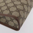GUCCI GG Supreme Clutch Bag PVC Beige Gold 0141666063 Auth ep11893-7