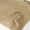 PRADA Tote Bag Nylon Leather Beige Gold Auth ep11896-15