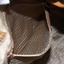PRADA Tote Bag Nylon Leather Beige Gold Auth ep11896-11