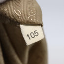 PRADA Tote Bag Nylon Leather Beige Gold Auth ep11896-12