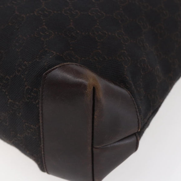 GUCCI GG Canvas Tote Bag Dark Brown 28892 00 Auth ep11898