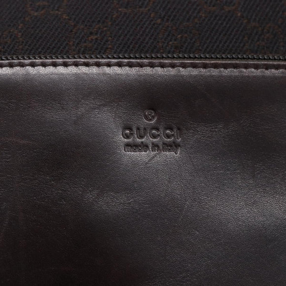 GUCCI GG Canvas Tote Bag Dark Brown 28892 00 Auth ep11898