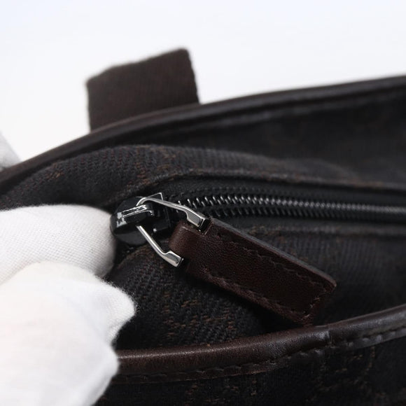 GUCCI GG Canvas Tote Bag Dark Brown 28892 00 Auth ep11898