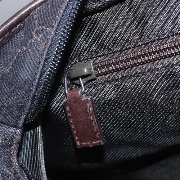 GUCCI GG Canvas Tote Bag Dark Brown 28892 00 Auth ep11898