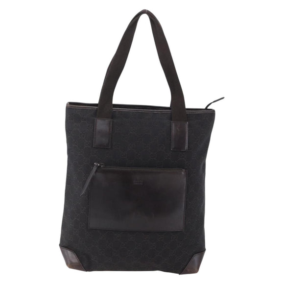 GUCCI GG Canvas Tote Bag Dark Brown 28892 00 Auth ep11898